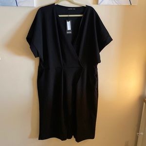 Black wrap dress